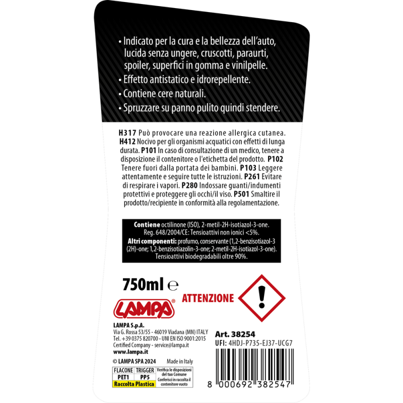 ΓΥΑΛΙΣΤΙΚΟ ΥΓΡΟ ΣΕ ΣΠΡΕΙ ΓΙΑ ΠΛΑΣΤΙΚΑ GRAN PREE 750ml LAMPA - 1 ΤΕΜ. - Lampa - L3825.4 ΓΥΑΛΙΣΤΙΚΟ ΥΓΡΟ ΣΕ ΣΠΡΕΙ ΓΙΑ ΠΛΑΣΤΙΚΑ GRAN PREE 750ml LAMPA - 1 ΤΕΜ. - Lampa - L3825.4