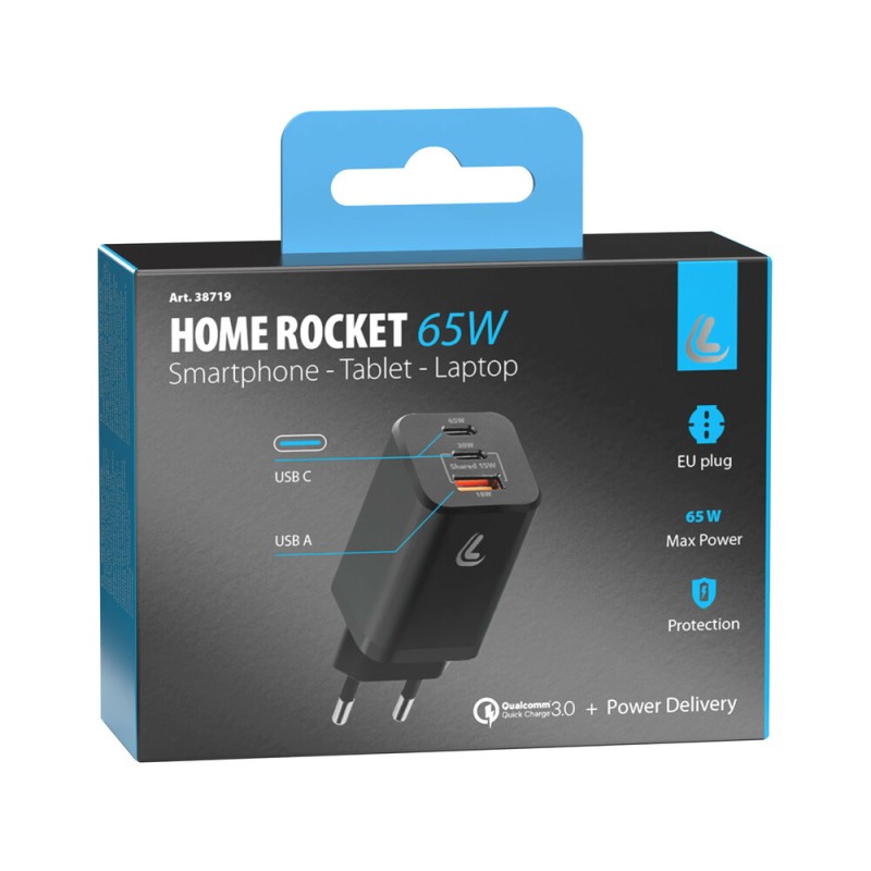 ΦΟΡΤΙΣΤΗΣ ΜΕ ΟΙΚΙΑΚΗ ΠΡΙΖΑ HOME ROCKET 65W 100/230V 65W ΜΕ 3 ΘΥΡΕΣ USB (USB-A+USB-Cx2) QUICK CHARGE LAMPA - 1 ΤΕΜ. - Lampa - L3871.9/T ΦΟΡΤΙΣΤΗΣ ΜΕ ΟΙΚΙΑΚΗ ΠΡΙΖΑ HOME ROCKET 65W 100/230V 65W ΜΕ 3 ΘΥΡΕΣ USB (USB-A+USB-Cx2) QUICK CHARGE LAMPA - 1 ΤΕΜ. - Lampa - L3871.9/T