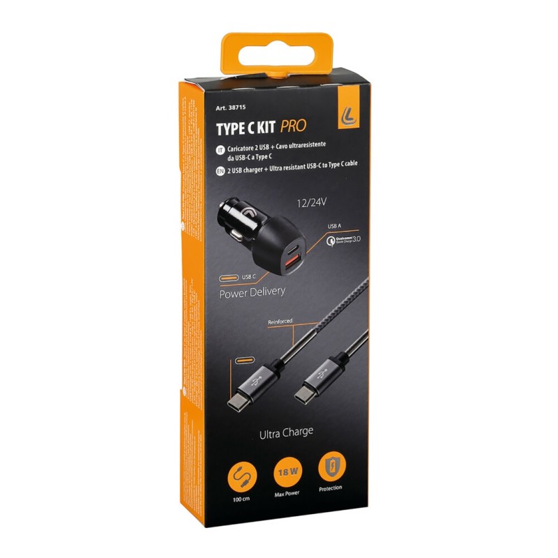 ΦΟΡΤΙΣΤΗΣ ΑΝΑΠΤΗΡΑ ΜΕ 2 USB ΚΑΙ ΚΑΛΩΔΙΟ ΦΟΡΤΙΣΗΣΚΑΙΣΥΓΧΡΟΝΙΣΜΟΥ 100cm TYPE-C KIT PRO 18W 12/24V - Lampa - L3871.5/T ΦΟΡΤΙΣΤΗΣ ΑΝΑΠΤΗΡΑ ΜΕ 2 USB ΚΑΙ ΚΑΛΩΔΙΟ ΦΟΡΤΙΣΗΣΚΑΙΣΥΓΧΡΟΝΙΣΜΟΥ 100cm TYPE-C KIT PRO 18W 12/24V - Lampa - L3871.5/T