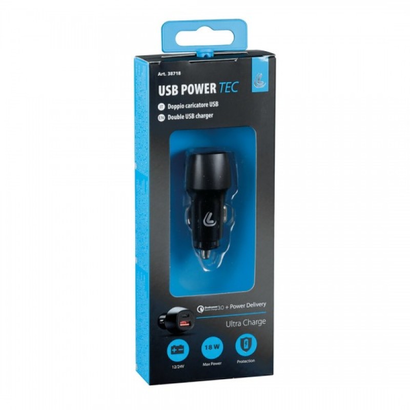 ΦΟΡΤΙΣΤΗΣ ΑΝΑΠΤΗΡΑ ΜΕ 2 ΘΥΡΕΣ USB TYPE A+ TYPE C 12/24V 18W ULTRA FAST CHARGER - Lampa - L3871.8/T ΦΟΡΤΙΣΤΗΣ ΑΝΑΠΤΗΡΑ ΜΕ 2 ΘΥΡΕΣ USB TYPE A+ TYPE C 12/24V 18W ULTRA FAST CHARGER - Lampa - L3871.8/T