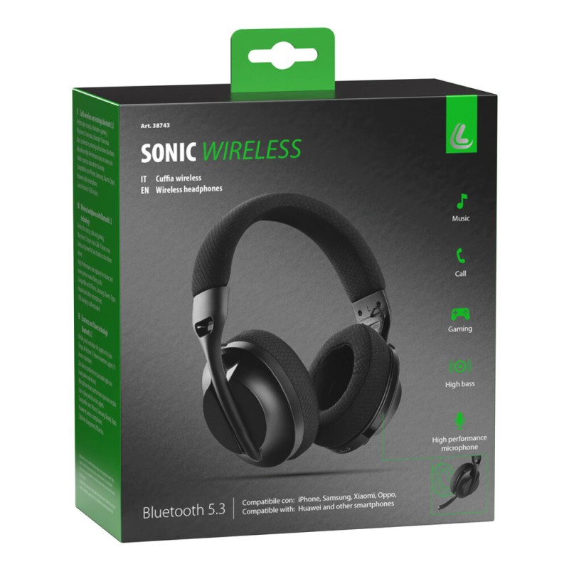 ΑΚΟΥΣΤΙΚΑ ΚΕΦΑΛΗΣ ΑΣΥΡΜΑΤΑ ΜΕ ΜΙΚΡΟΦΩΝΟ SONIC WIRELESS BLUETOOTH 5.3 ΜΕ ΚΑΛΩΔΙΟ ΦΟΡΤΙΣΗΣ TYPE C LAMPA - 1 ΤΕΜ. - Lampa - L3874.3 ΑΚΟΥΣΤΙΚΑ ΚΕΦΑΛΗΣ ΑΣΥΡΜΑΤΑ ΜΕ ΜΙΚΡΟΦΩΝΟ SONIC WIRELESS BLUETOOTH 5.3 ΜΕ ΚΑΛΩΔΙΟ ΦΟΡΤΙΣΗΣ TYPE C LAMPA - 1 ΤΕΜ. - Lampa - L3874.3