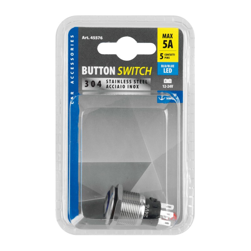 ΔΙΑΚΟΠΤΗΣ ΜΠΟΥΤΟΝ (BUTTON) 12/24V 5Amax 5PIN IP65 ON/OFF ME LED ΜΠΛΕ ΑΝΟΞΕΙΔΩΤΟ ΑΤΣΑΛΙ LAMPA - 1 TEM. - Lampa - L4557.6 ΔΙΑΚΟΠΤΗΣ ΜΠΟΥΤΟΝ (BUTTON) 12/24V 5Amax 5PIN IP65 ON/OFF ME LED ΜΠΛΕ ΑΝΟΞΕΙΔΩΤΟ ΑΤΣΑΛΙ LAMPA - 1 TEM. - Lampa - L4557.6