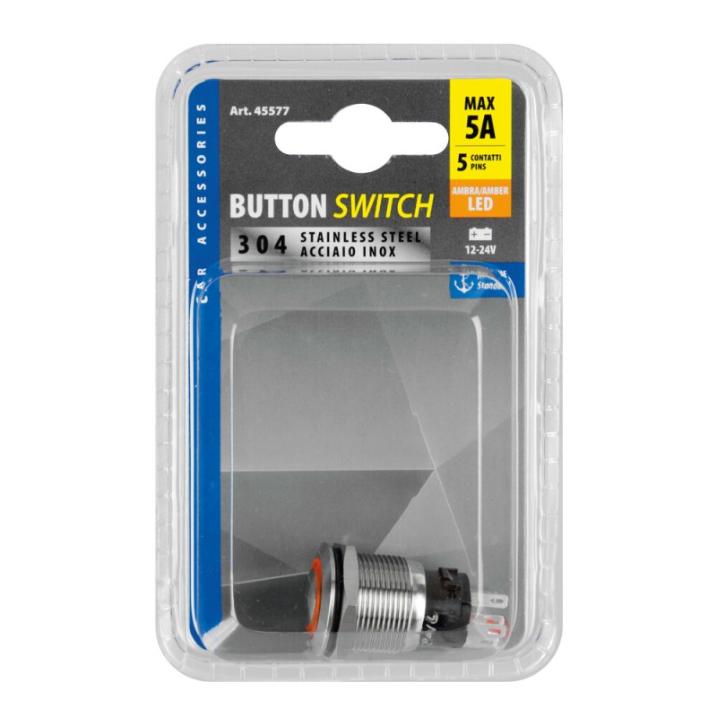 ΔΙΑΚΟΠΤΗΣ ΜΠΟΥΤΟΝ (BUTTON) 12/24V 5Amax 5PIN IP65 ON/OFF ME LED ΠΟΡΤΟΚΑΛΙ ΑΝΟΞΕΙΔΩΤΟ ΑΤΣΑΛΙ LAMPA - 1 TEM. - Lampa - L4557.7 ΔΙΑΚΟΠΤΗΣ ΜΠΟΥΤΟΝ (BUTTON) 12/24V 5Amax 5PIN IP65 ON/OFF ME LED ΠΟΡΤΟΚΑΛΙ ΑΝΟΞΕΙΔΩΤΟ ΑΤΣΑΛΙ LAMPA - 1 TEM. - Lampa - L4557.7