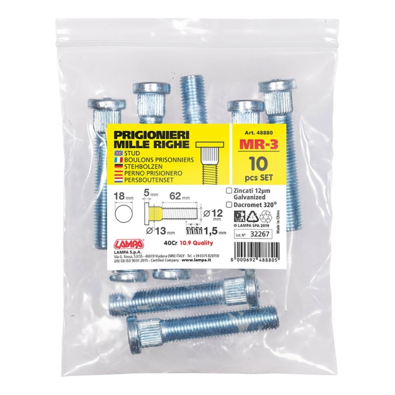 ΜΠΟΥΖΟΝΙΑ MR3 12χ1,50 62mm (13) ΣΑΚΟΥΛΑ 10ΤΕΜ. - Lampa - L4888.0 ΜΠΟΥΖΟΝΙΑ MR3 12χ1,50 62mm (13) ΣΑΚΟΥΛΑ 10ΤΕΜ. - Lampa - L4888.0