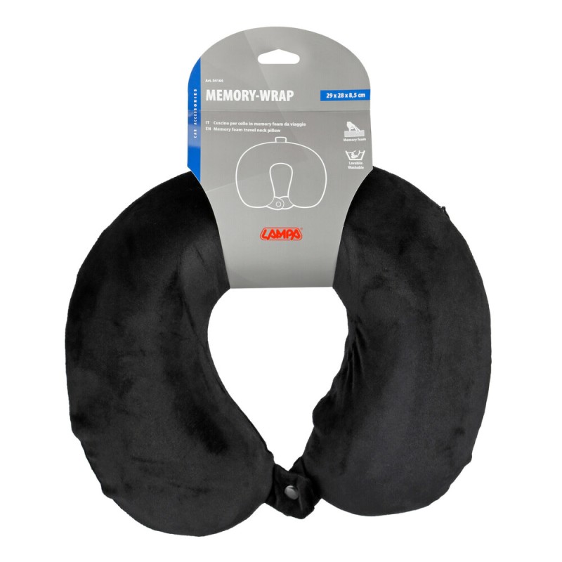 ΜΑΞΙΛΑΡΙ ΤΑΞΙΔΙΟΥ ΑΥΧΕΝΑ MEMORY FOAM ΜΑΥΡΟ MEMORY-WRAP LAMPA - 1 ΤΕΜ. - Lampa - L5416.4