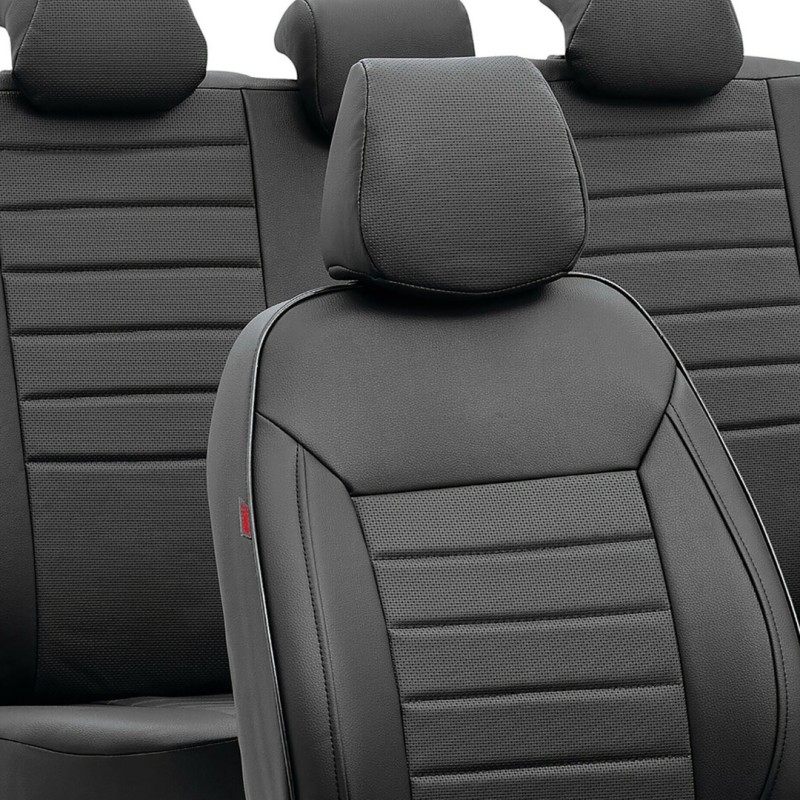 ΚΑΛΥΜΜΑΤΑ ΚΑΘΙΣΜΑΤΩΝ LUXURY LEATHERETTE ΔΕΡΜΑΤΙΝΗ ΑΦΡΩΔΕΣ ΜΑΥΡΟ -4 ΤΕΜ - Lampa - L5466.5