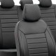 ΚΑΛΥΜΜΑΤΑ ΚΑΘΙΣΜΑΤΩΝ LUXURY LEATHERETTE ΔΕΡΜΑΤΙΝΗ ΑΦΡΩΔΕΣ ΜΑΥΡΟ -4 ΤΕΜ - Lampa - L5466.5