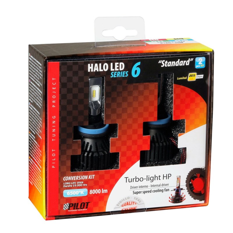 H8/H9/H11/H16 9-32V 6.500K 8.000lm 60W PGJ19-X HALO LED SERIE 6 STANDARD 8LED ZES 2ΤΕΜ. LED KIT - Lampa - L5778.6 H8/H9/H11/H16 9-32V 6.500K 8.000lm 60W PGJ19-X HALO LED SERIE 6 STANDARD 8LED ZES 2ΤΕΜ. LED KIT - Lampa - L5778.6