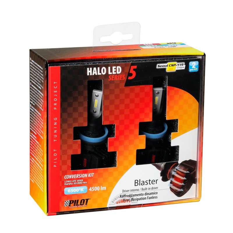H8/H9/H11/H16 9-32V 6.500K 4.500lm 40W PGJ19-X HALO LED SERIE 5 BLASTER 8LED SEOUL 2ΤΕΜ. LED KIT - Lampa - L5779.3 H8/H9/H11/H16 9-32V 6.500K 4.500lm 40W PGJ19-X HALO LED SERIE 5 BLASTER 8LED SEOUL 2ΤΕΜ. LED KIT - Lampa - L5779.3