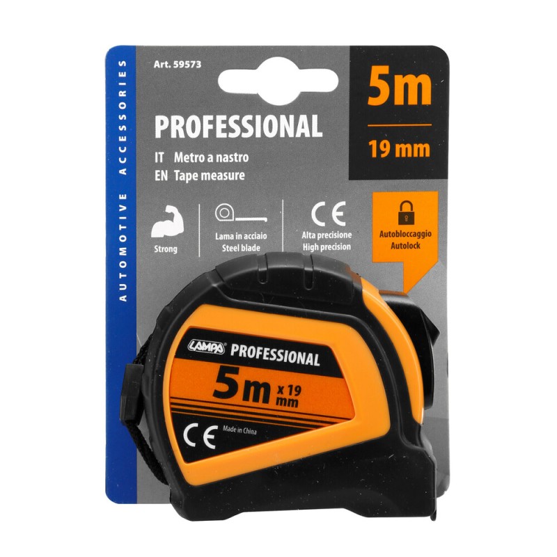 ΜΕΤΡΟΤΑΙΝΙΑ ΑΥΤΟΜΑΤΗ PROFESSIONAL 5m x16mm ΜΕ ΚΛΕΙΔΩΜΑ & ΚΛΙΠ ΖΩΝΗΣ LAMPA - 1 ΤΕΜ. - Lampa - L5957.3 ΜΕΤΡΟΤΑΙΝΙΑ ΑΥΤΟΜΑΤΗ PROFESSIONAL 5m x16mm ΜΕ ΚΛΕΙΔΩΜΑ & ΚΛΙΠ ΖΩΝΗΣ LAMPA - 1 ΤΕΜ. - Lampa - L5957.3