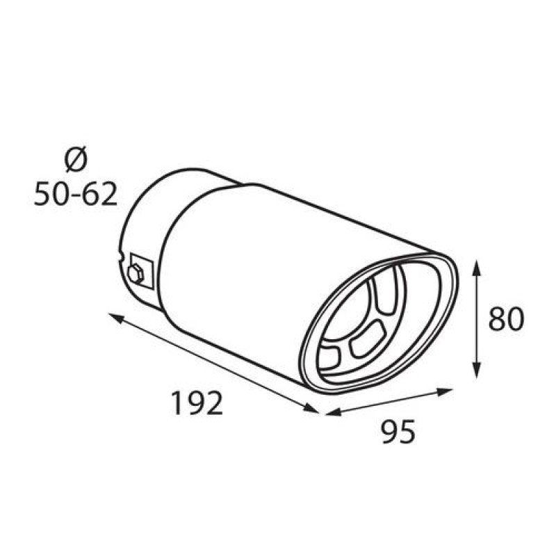 ΑΚΡΟ ΕΞΑΤΜΙΣΗΣ TS-3 50-62mm - ΟΒΑΛ ΚΟΦΤΟ - Lampa - L6002.3 ΑΚΡΟ ΕΞΑΤΜΙΣΗΣ TS-3 50-62mm - ΟΒΑΛ ΚΟΦΤΟ - Lampa - L6002.3