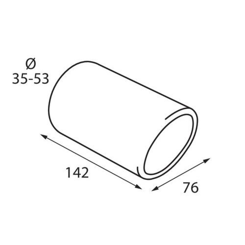 ΑΚΡΟ ΕΞΑΤΜΙΣΗΣ TS-16 S 35-53mm - ΣΤΡΟΓΓΥΛΟ - Lampa - L6002.4