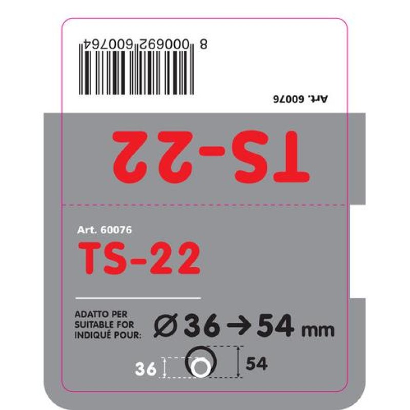 ΑΚΡΟ ΕΞΑΤΜΙΣΗΣ TS-22 Φ 36-54mm - ΔΙΠΛΗ ΑΠΟΛΗΞΗ - Lampa - L6007.6 ΑΚΡΟ ΕΞΑΤΜΙΣΗΣ TS-22 Φ 36-54mm - ΔΙΠΛΗ ΑΠΟΛΗΞΗ - Lampa - L6007.6
