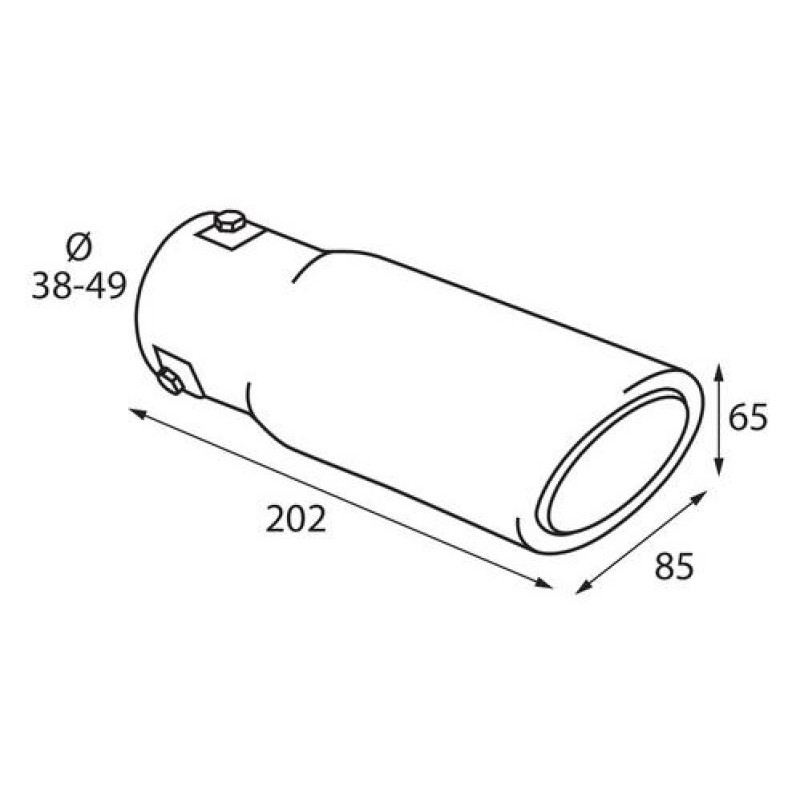 ΑΚΡΟ ΕΞΑΤΜΙΣΗΣ TS-62 Φ 38-49mm - ΣΤΡΟΓΓΥΛΟ ΛΟΞΟ - Lampa - L6007.8 ΑΚΡΟ ΕΞΑΤΜΙΣΗΣ TS-62 Φ 38-49mm - ΣΤΡΟΓΓΥΛΟ ΛΟΞΟ - Lampa - L6007.8