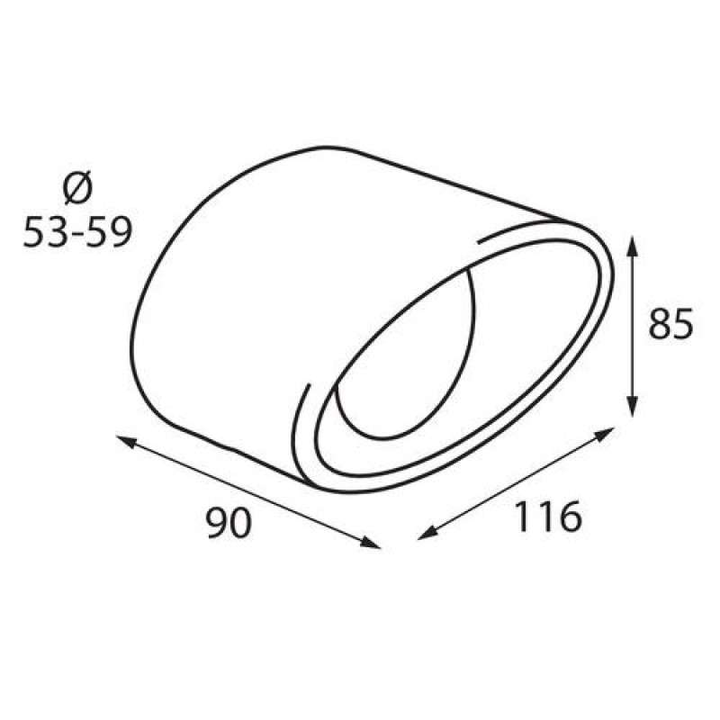 ΑΚΡΟ ΕΞΑΤΜΙΣΗΣ TS-32 Φ 53-59mm - ΟΒΑΛ ΛΟΞΟ - Lampa - L6008.6 ΑΚΡΟ ΕΞΑΤΜΙΣΗΣ TS-32 Φ 53-59mm - ΟΒΑΛ ΛΟΞΟ - Lampa - L6008.6