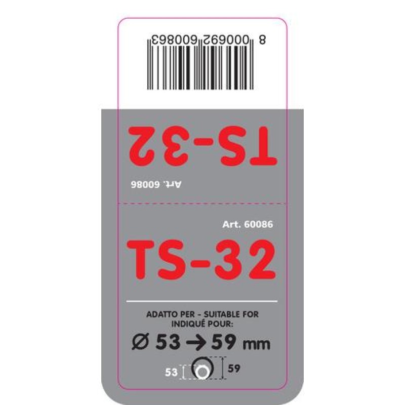 ΑΚΡΟ ΕΞΑΤΜΙΣΗΣ TS-32 Φ 53-59mm - ΟΒΑΛ ΛΟΞΟ - Lampa - L6008.6 ΑΚΡΟ ΕΞΑΤΜΙΣΗΣ TS-32 Φ 53-59mm - ΟΒΑΛ ΛΟΞΟ - Lampa - L6008.6