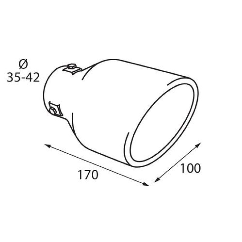 ΑΚΡΟ ΕΞΑΤΜΙΣΗΣ TS-39 Φ 35-42mm - ΣΤΡΟΓΓΥΛΟ ΛΟΞΟ - Lampa - L6009.3 ΑΚΡΟ ΕΞΑΤΜΙΣΗΣ TS-39 Φ 35-42mm - ΣΤΡΟΓΓΥΛΟ ΛΟΞΟ - Lampa - L6009.3