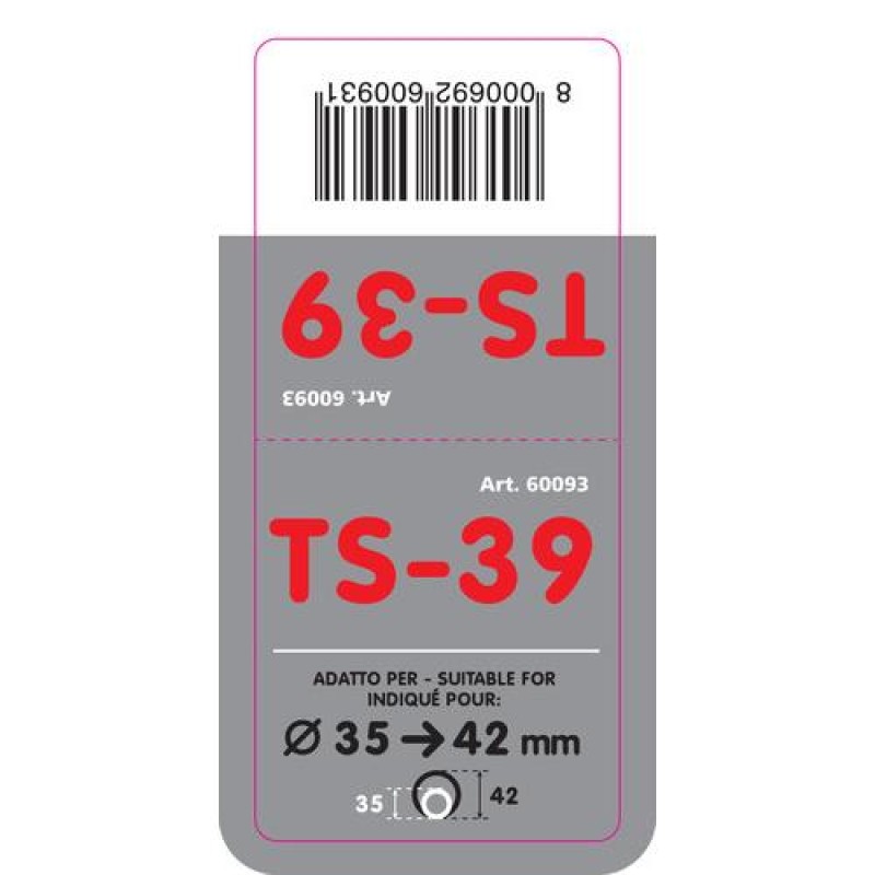 ΑΚΡΟ ΕΞΑΤΜΙΣΗΣ TS-39 Φ 35-42mm - ΣΤΡΟΓΓΥΛΟ ΛΟΞΟ - Lampa - L6009.3 ΑΚΡΟ ΕΞΑΤΜΙΣΗΣ TS-39 Φ 35-42mm - ΣΤΡΟΓΓΥΛΟ ΛΟΞΟ - Lampa - L6009.3