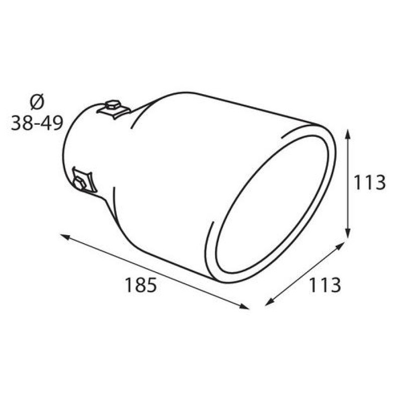 ΑΚΡΟ ΕΞΑΤΜΙΣΗΣ TS-40 Φ 38-49mm - ΣΤΡΟΓΓΥΛΟ ΛΟΞΟ - Lampa - L6009.4 ΑΚΡΟ ΕΞΑΤΜΙΣΗΣ TS-40 Φ 38-49mm - ΣΤΡΟΓΓΥΛΟ ΛΟΞΟ - Lampa - L6009.4