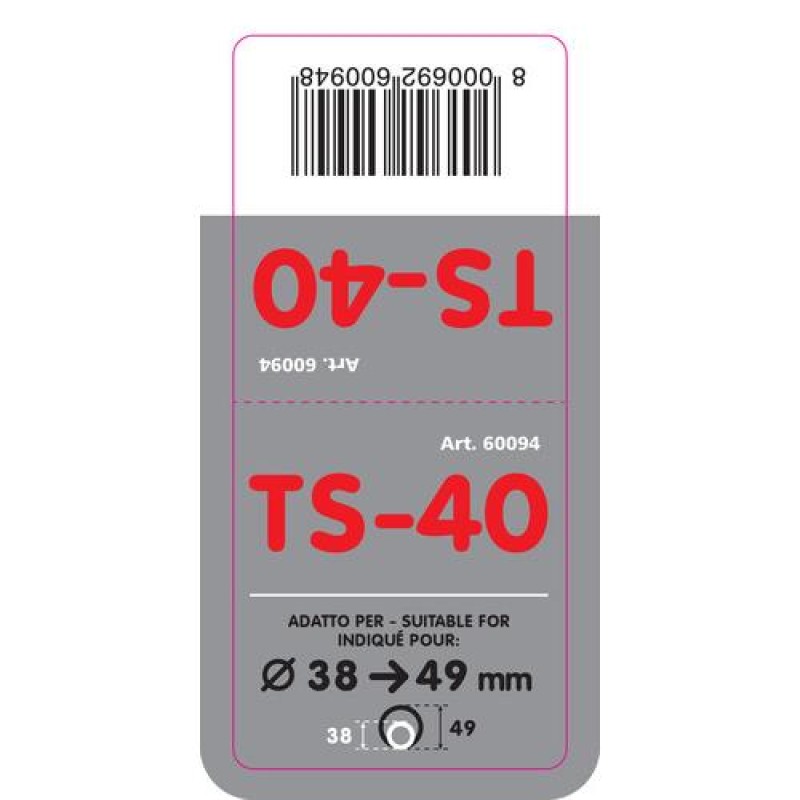 ΑΚΡΟ ΕΞΑΤΜΙΣΗΣ TS-40 Φ 38-49mm - ΣΤΡΟΓΓΥΛΟ ΛΟΞΟ - Lampa - L6009.4 ΑΚΡΟ ΕΞΑΤΜΙΣΗΣ TS-40 Φ 38-49mm - ΣΤΡΟΓΓΥΛΟ ΛΟΞΟ - Lampa - L6009.4