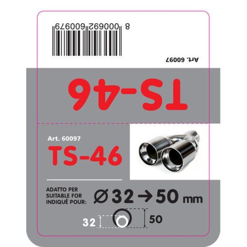 ΑΚΡΟ ΕΞΑΤΜΙΣΗΣ TS-46 Φ32-50 - ΔΙΠΛΗ ΑΠΟΛΗΞΗ - Lampa - L6009.7 ΑΚΡΟ ΕΞΑΤΜΙΣΗΣ TS-46 Φ32-50 - ΔΙΠΛΗ ΑΠΟΛΗΞΗ - Lampa - L6009.7