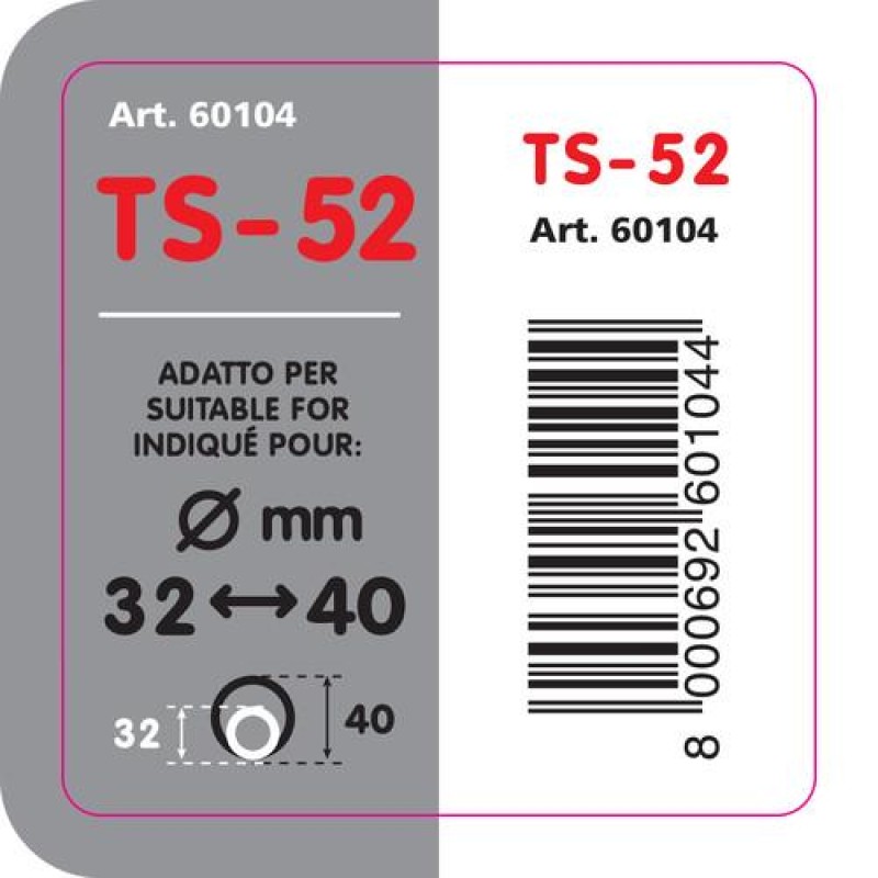 ΑΚΡΟ ΕΞΑΤΜΙΣΗΣ TS-52 Φ 32-40mm - Lampa - L6010.4 ΑΚΡΟ ΕΞΑΤΜΙΣΗΣ TS-52 Φ 32-40mm - Lampa - L6010.4