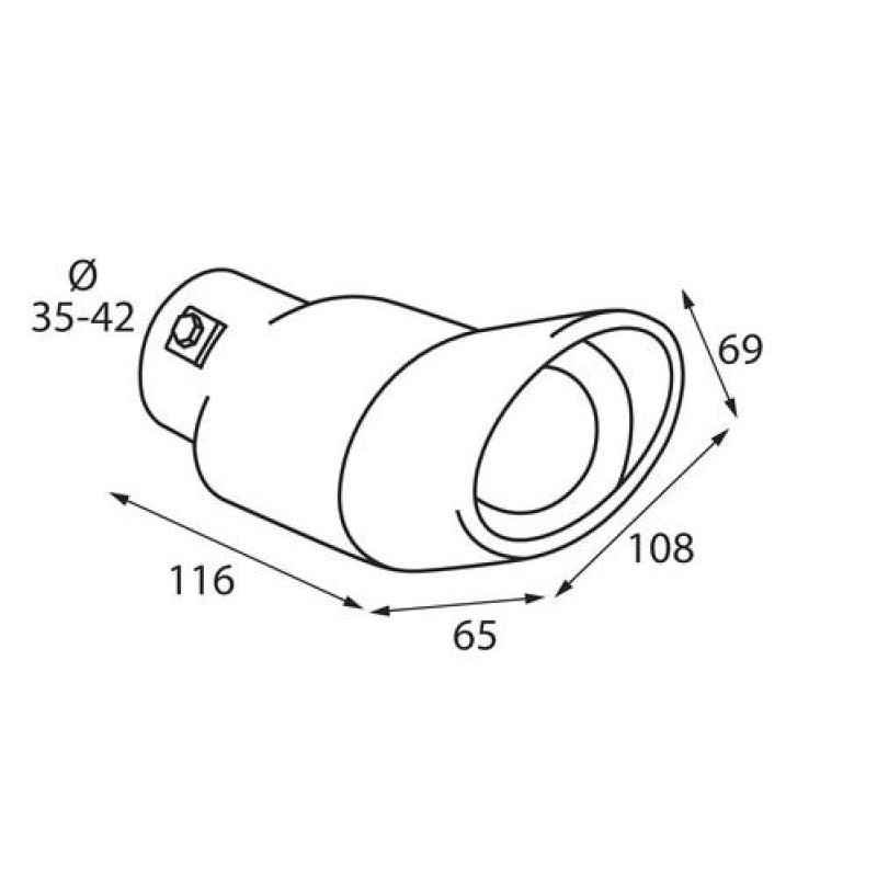 ΑΚΡΟ ΕΞΑΤΜΙΣΗΣ TS-55 Φ 35-42mm - ΛΟΞΟ ΟΒΑΛ - Lampa - L6010.7 ΑΚΡΟ ΕΞΑΤΜΙΣΗΣ TS-55 Φ 35-42mm - ΛΟΞΟ ΟΒΑΛ - Lampa - L6010.7
