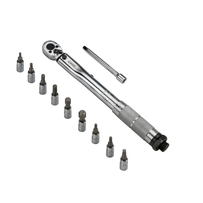 ΔΥΝΑΜΟΚΛΕΙΔΟ/ΡΟΠΟΚΛΕΙΔΟ TORQUE (ΤΟΡΞ) 1/4'' 5>25Nm 28cm CRV ΜΕ 9 ΜΥΤΕΣ & ΠΡΟΕΚΤΑΣΗ ΜΗΚΟΥΣ 10cm LAMPA - 1 Τεμ. - Lampa - L6593.5