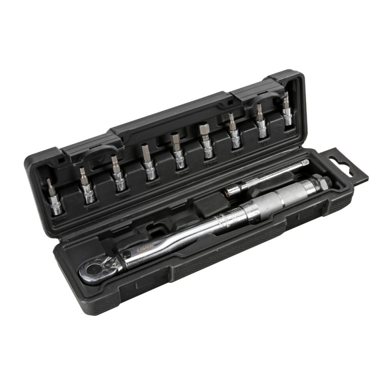 ΔΥΝΑΜΟΚΛΕΙΔΟ/ΡΟΠΟΚΛΕΙΔΟ TORQUE (ΤΟΡΞ) 1/4'' 5>25Nm 28cm CRV ΜΕ 9 ΜΥΤΕΣ & ΠΡΟΕΚΤΑΣΗ ΜΗΚΟΥΣ 10cm LAMPA - 1 Τεμ. - Lampa - L6593.5