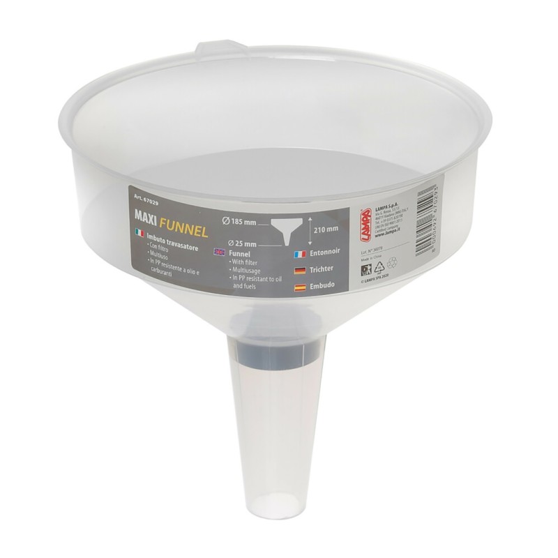 ΧΩΝΙ ΜΕ ΦΙΛΤΡΟ MAXI FUNNEL ΓΙΑ ΛΑΔΙ ΚΙΝΗΤΗΡΑ ΔΙΑΜΕΤΡΟΥ 185mm ΥΨΟΥΣ 210 ΚΑΙ ΔΙΑΜΕΤΡΟΥ ΣΤΟΜΙΟΥ 25mm - Lampa - L6702.9 ΧΩΝΙ ΜΕ ΦΙΛΤΡΟ MAXI FUNNEL ΓΙΑ ΛΑΔΙ ΚΙΝΗΤΗΡΑ ΔΙΑΜΕΤΡΟΥ 185mm ΥΨΟΥΣ 210 ΚΑΙ ΔΙΑΜΕΤΡΟΥ ΣΤΟΜΙΟΥ 25mm - Lampa - L6702.9
