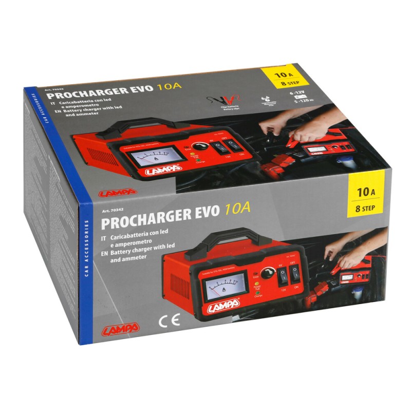 ΦΟΡΤΙΣΤΗΣ ΜΠΑΤΑΡΙΑΣ PROCHARGER EVO 8STEP 6/12V 0-10A 5>120Ah LED ΜΕ ΑΜΠΕΡΟΜΕΤΡΟ LAMPA - 1 ΤΕΜ. - Lampa - L7034.2 ΦΟΡΤΙΣΤΗΣ ΜΠΑΤΑΡΙΑΣ PROCHARGER EVO 8STEP 6/12V 0-10A 5>120Ah LED ΜΕ ΑΜΠΕΡΟΜΕΤΡΟ LAMPA - 1 ΤΕΜ. - Lampa - L7034.2