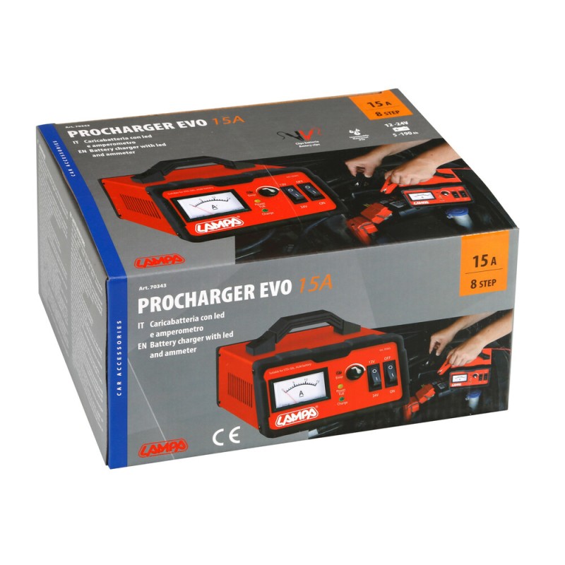 ΦΟΡΤΙΣΤΗΣ ΜΠΑΤΑΡΙΑΣ PROCHARGER EVO 8STEP 12/24V 0-15A 5>190Ah LED ΜΕ ΑΜΠΕΡΟΜΕΤΡΟ LAMPA - 1 ΤΕΜ. - Lampa - L7034.3 ΦΟΡΤΙΣΤΗΣ ΜΠΑΤΑΡΙΑΣ PROCHARGER EVO 8STEP 12/24V 0-15A 5>190Ah LED ΜΕ ΑΜΠΕΡΟΜΕΤΡΟ LAMPA - 1 ΤΕΜ. - Lampa - L7034.3