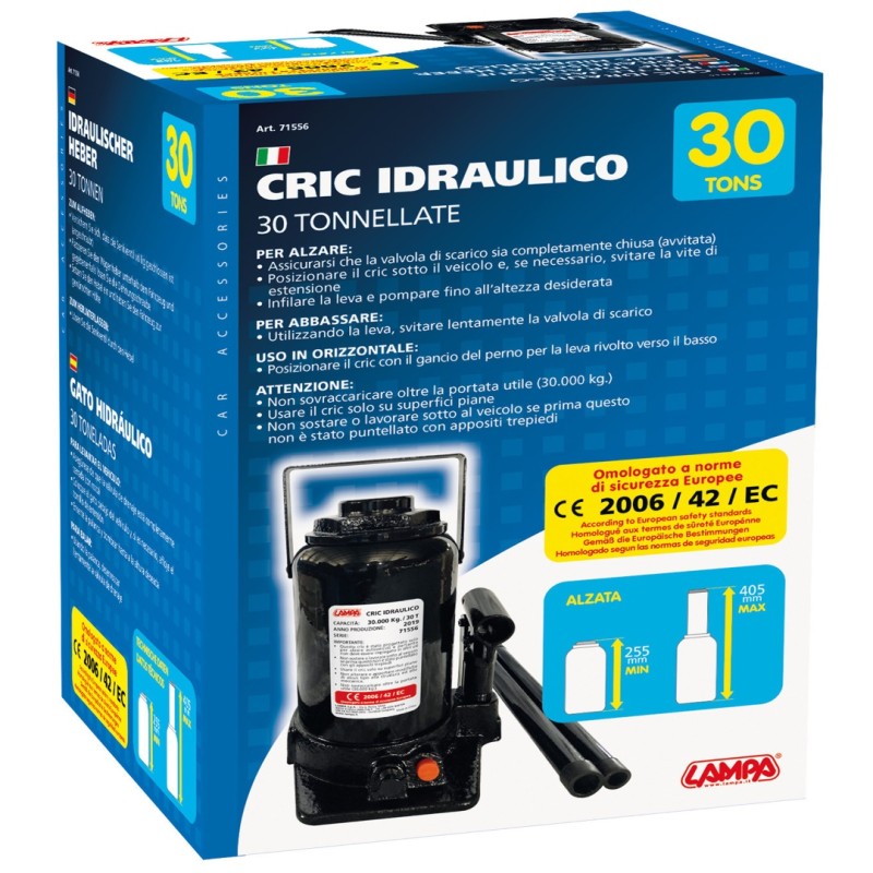 ΓΡΥΛΟΣ ΥΔΡΑΥΛΙΚΟΣ 30.000KG ΥΨΟΥΣ 255-405mm - Lampa - L7155.6 ΓΡΥΛΟΣ ΥΔΡΑΥΛΙΚΟΣ 30.000KG ΥΨΟΥΣ 255-405mm - Lampa - L7155.6