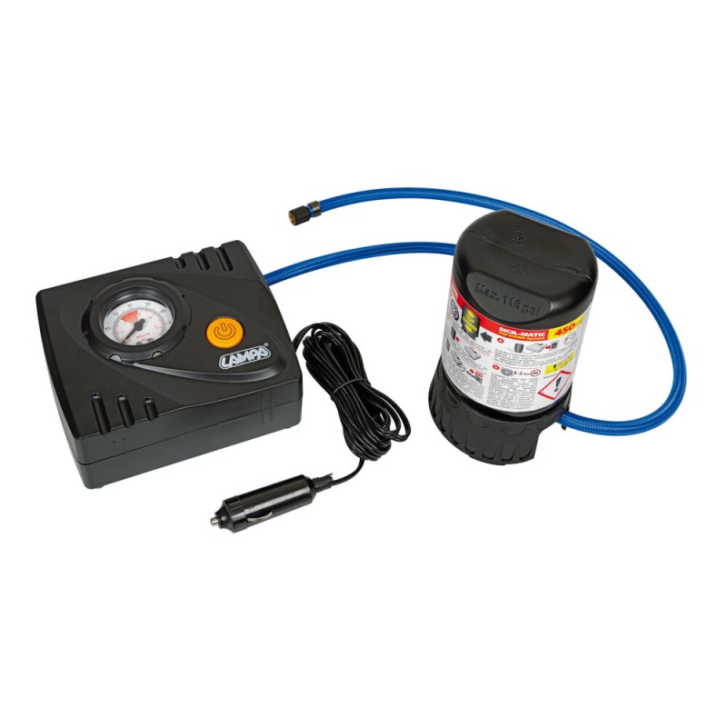 Κομπρεσέρ Ελαστικών 12V 450ml με υγρό επισκευής 450ml Μανόμετρο ΚΑΙ Μετρητή Πίεσης - Lampa - L7217.0 Κομπρεσέρ Ελαστικών 12V 450ml με υγρό επισκευής 450ml Μανόμετρο ΚΑΙ Μετρητή Πίεσης - Lampa - L7217.0
