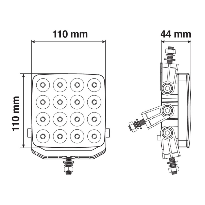 ΠΡΟΒΟΛΕΑΣ WL-26 16LED 48W 3300lm 10-30V 110x110x44 mm 3 ΘΕΣΕΩΝ ΜΕ ΦΩΣ ΔΙΑΘΛΑΣΗΣ -1ΤΕΜ. - Lampa - L7227.6 ΠΡΟΒΟΛΕΑΣ WL-26 16LED 48W 3300lm 10-30V 110x110x44 mm 3 ΘΕΣΕΩΝ ΜΕ ΦΩΣ ΔΙΑΘΛΑΣΗΣ -1ΤΕΜ. - Lampa - L7227.6