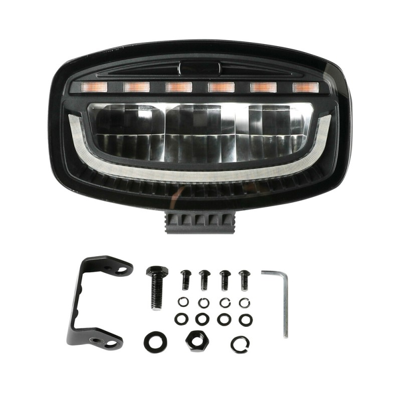 ΠΡΟΒΟΛΕΑΣ ΜΕ ΠΟΡΤΟΚΑΛΙ LED ΦΛΑΣ GLARE OVAL-PRO DEMON LINE 10>30V 51 LED 60W 3500lm 247x175x93mm LAMPA - 1 ΤΕΜ. - Lampa - L7237.5