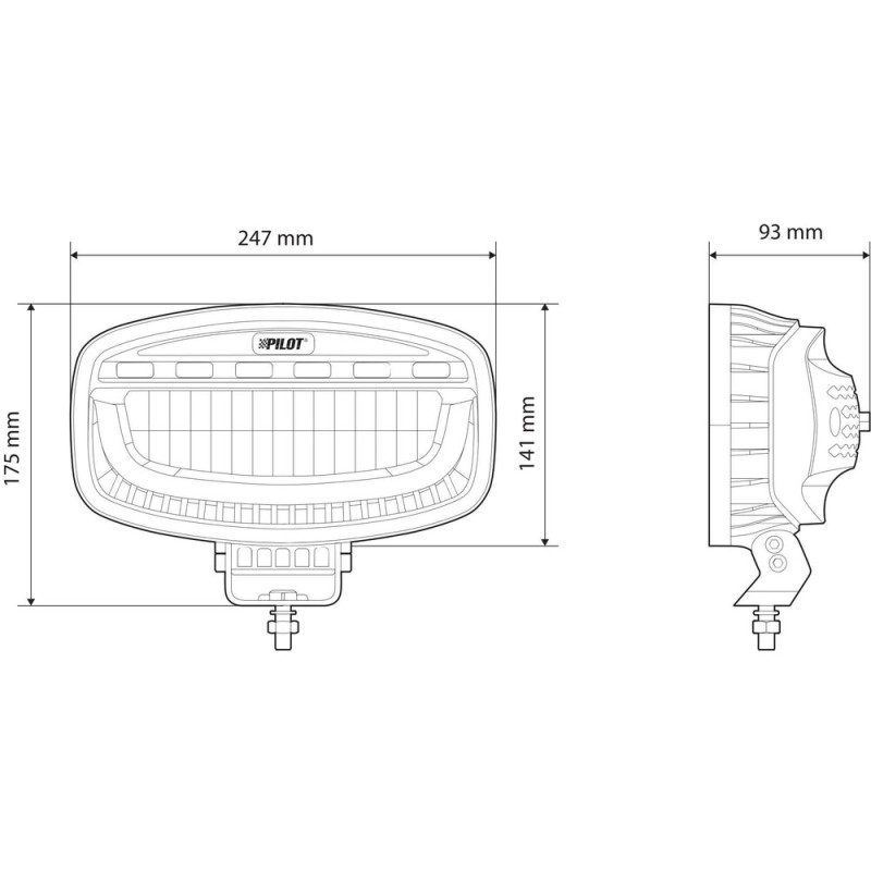 ΠΡΟΒΟΛΕΑΣ ΜΕ ΠΟΡΤΟΚΑΛΙ LED ΦΛΑΣ GLARE OVAL-PRO DEMON LINE 10>30V 51 LED 60W 3500lm 247x175x93mm LAMPA - 1 ΤΕΜ. - Lampa - L7237.5