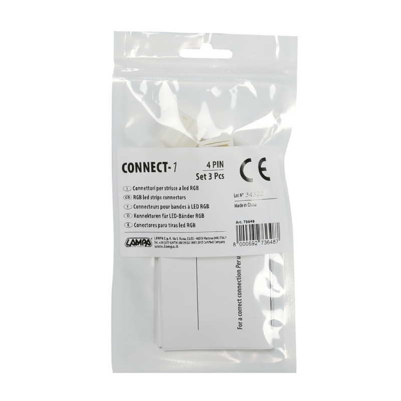 ΑΝΤΑΛΛΑΚΤΙΚΟ ΦΙΣ CONNECT-1 4 PIN ΓΙΑ ΤΑΙΝΙΑ LED RGB 3 ΤΕΜ - Lampa - L7364.8 ΑΝΤΑΛΛΑΚΤΙΚΟ ΦΙΣ CONNECT-1 4 PIN ΓΙΑ ΤΑΙΝΙΑ LED RGB 3 ΤΕΜ - Lampa - L7364.8