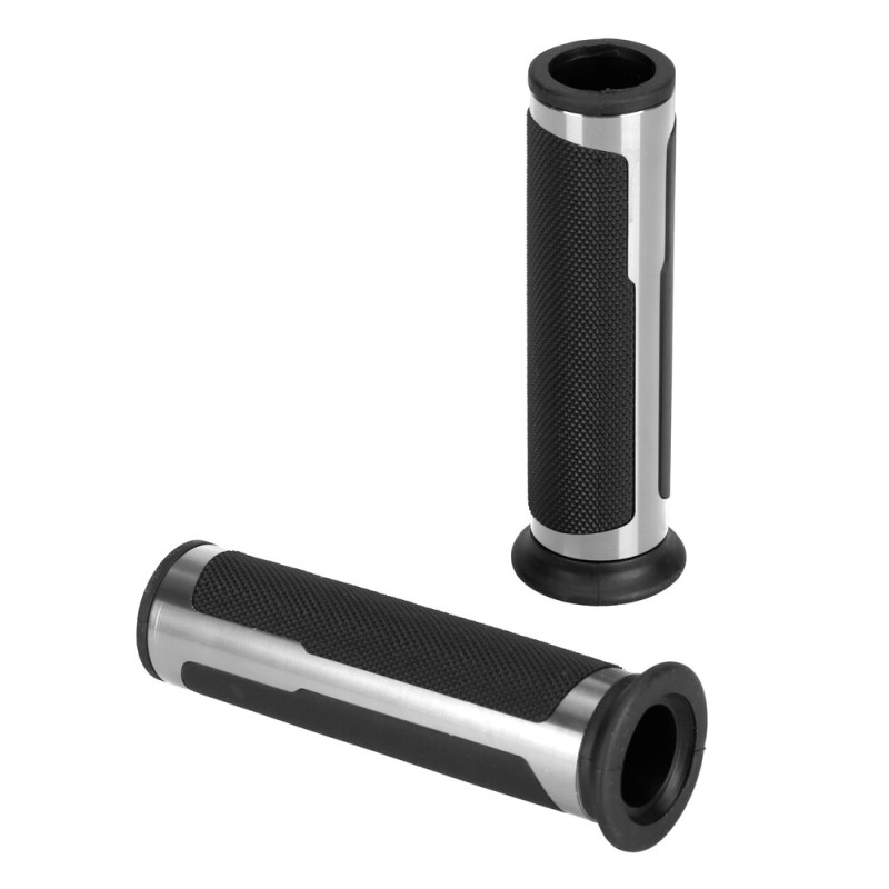 ΧΕΡΟΥΛΙΑ MOTO STYLE GRIP ΜΑΥΡΟ/ΑΣΗΜΙ ΧΡΩΜΑ 22mm+25mm 12cm LAMPA - 2 τεμ. - Lampa - 9175.1-LM ΧΕΡΟΥΛΙΑ MOTO STYLE GRIP ΜΑΥΡΟ/ΑΣΗΜΙ ΧΡΩΜΑ 22mm+25mm 12cm LAMPA - 2 τεμ. - Lampa - 9175.1-LM