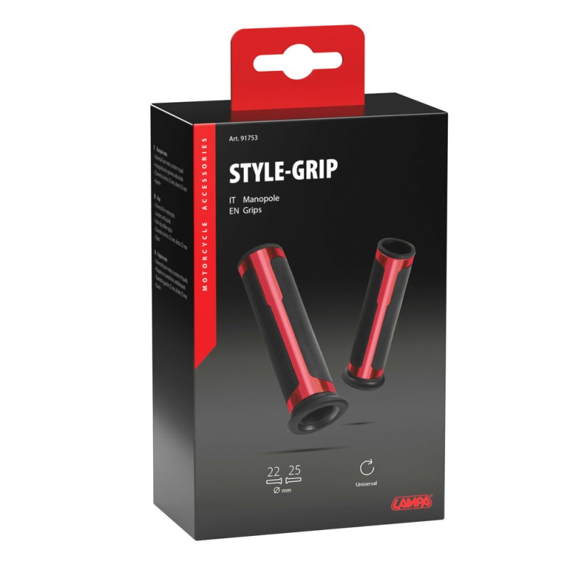 ΧΕΡΟΥΛΙΑ MOTO STYLE GRIP ΜΑΥΡΟ/ΚΟΚΚΙΝΟ ΧΡΩΜΑ 22mm+25mm 12cm LAMPA - 2 τεμ. - Lampa - 9175.3-LM ΧΕΡΟΥΛΙΑ MOTO STYLE GRIP ΜΑΥΡΟ/ΚΟΚΚΙΝΟ ΧΡΩΜΑ 22mm+25mm 12cm LAMPA - 2 τεμ. - Lampa - 9175.3-LM