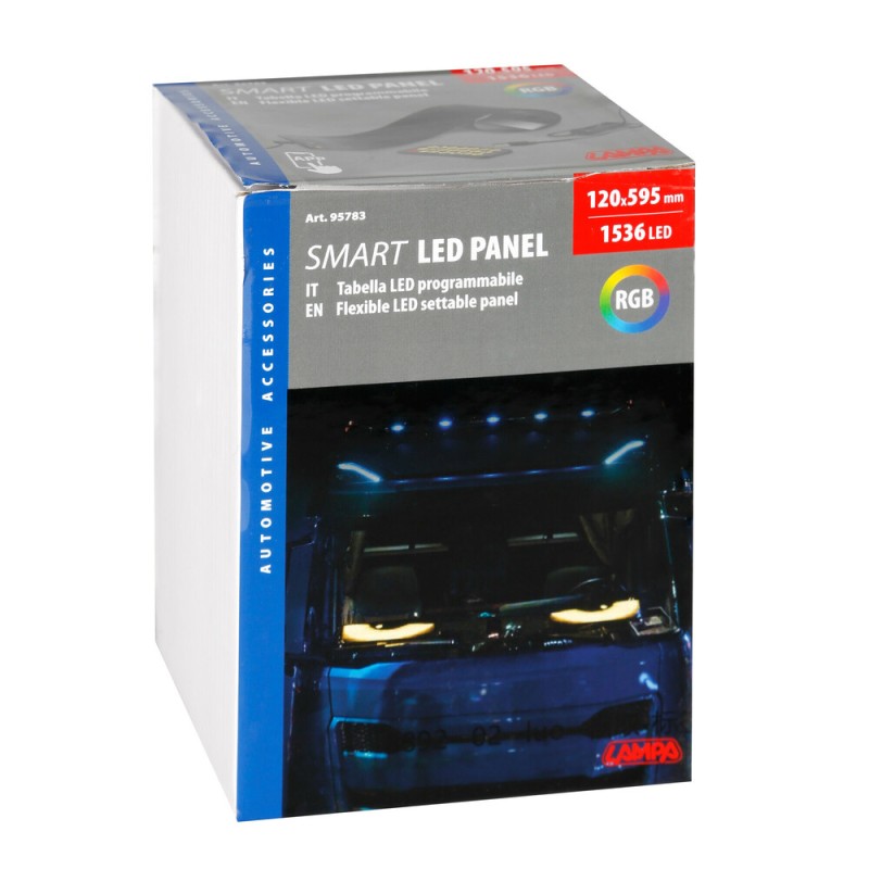 ΠΑΝΕΛ ΕΥΚΑΜΠΤΟ SMART LED PANEL 1536 LED 120x595mm RGB ΜΕ ΚΑΛΩΔΙΟ 450cm ΓΙΑ USB & REMOTE CONTROL LAMPA - 1 ΤΕΜ. - Lampa - L9578.3