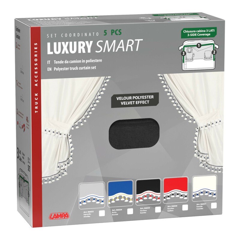 ΚΟΥΡΤΙΝΕΣ ΝΤΑΛΙΚΑΣ LUXURY SMART ΜΑΥΡΟ/ΚΟΚΚΙΝΟ ΣΕΤ LAMPA - 5 ΤΕΜ. - Lampa - L9603.5 ΚΟΥΡΤΙΝΕΣ ΝΤΑΛΙΚΑΣ LUXURY SMART ΜΑΥΡΟ/ΚΟΚΚΙΝΟ ΣΕΤ LAMPA - 5 ΤΕΜ. - Lampa - L9603.5