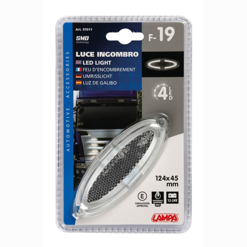 ΦΩΣ ΟΓΚΟΥ 4LED ΛΕΥΚΟ SMD 12/24V 124mm 1ΤΕΜ. - Lampa - L9701.1 ΦΩΣ ΟΓΚΟΥ 4LED ΛΕΥΚΟ SMD 12/24V 124mm 1ΤΕΜ. - Lampa - L9701.1