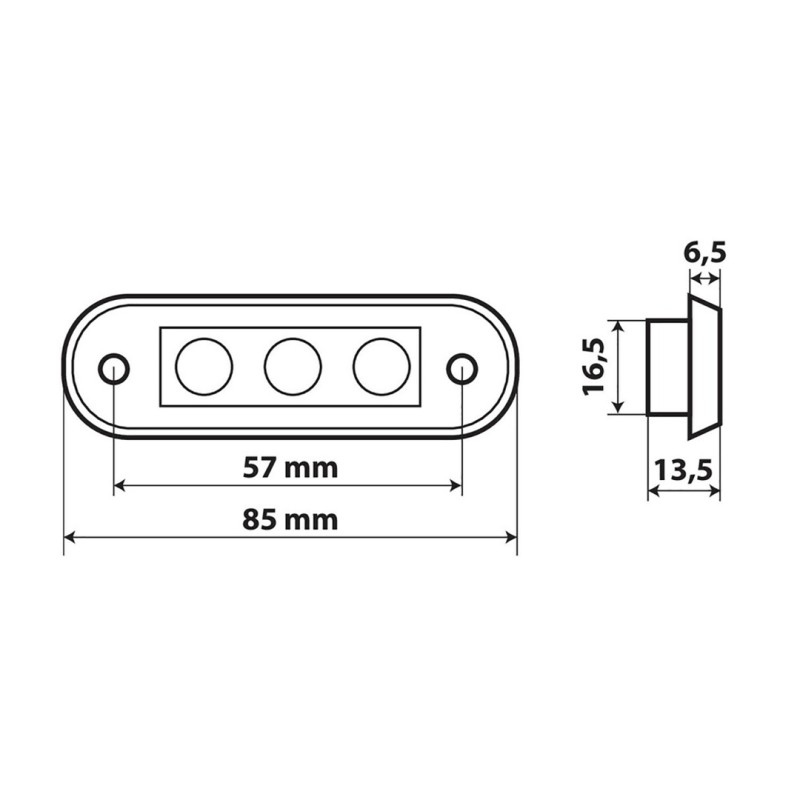 ΦΩΣ ΟΓΚΟΥ 3LED ΛΕΥΚΟ SMD 12/24V 85mm LAMPA - 20ΤΕΜ. - Lampa - L9701.7 ΦΩΣ ΟΓΚΟΥ 3LED ΛΕΥΚΟ SMD 12/24V 85mm LAMPA - 20ΤΕΜ. - Lampa - L9701.7