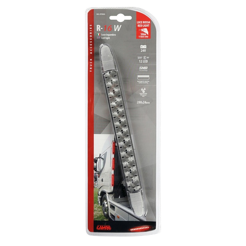 ΦΩΣ ΟΓΚΟΥ ΦΟΡΤΗΓΟΥ 12LED ΚΟΚΚΙΝΟ SMD 24V 280x24x11mm LAMPA - 1 Τεμ. - Lampa - L9702.2 ΦΩΣ ΟΓΚΟΥ ΦΟΡΤΗΓΟΥ 12LED ΚΟΚΚΙΝΟ SMD 24V 280x24x11mm LAMPA - 1 Τεμ. - Lampa - L9702.2