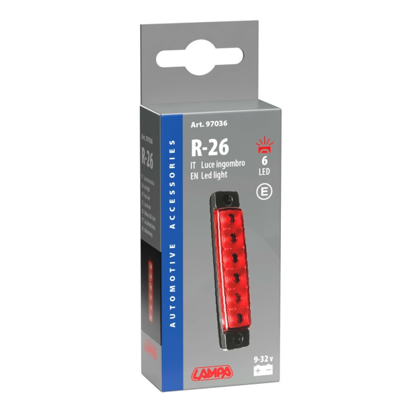 ΦΩΣ ΟΓΚΟΥ 9>32V 6 LED ΚΟΚΚΙΝΟ ΧΡΩΜΑ 95,6x19,8mm ΜΕ ΕΓΚΡΙΣΗ ΤΥΠΟΥ E148 LAMPA - 1 Τεμ. - Lampa - L9703.6 ΦΩΣ ΟΓΚΟΥ 9>32V 6 LED ΚΟΚΚΙΝΟ ΧΡΩΜΑ 95,6x19,8mm ΜΕ ΕΓΚΡΙΣΗ ΤΥΠΟΥ E148 LAMPA - 1 Τεμ. - Lampa - L9703.6