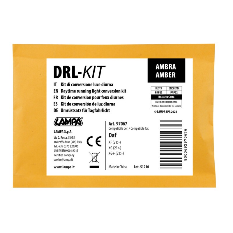 ΚΙΤ ΜΕΤΑΤΡΟΠΗΣ ΦΩΤΩΝ ΗΜΕΡΑΣ ΣΕ ΠΟΡΤΟΚΑΛΙ DRL-KIT HOLLAND STYLE ΓΙΑ DAF XF/XG/XG+ 06/2021+ LAMPA - 1 Κιτ. - Lampa - L9706.7 ΚΙΤ ΜΕΤΑΤΡΟΠΗΣ ΦΩΤΩΝ ΗΜΕΡΑΣ ΣΕ ΠΟΡΤΟΚΑΛΙ DRL-KIT HOLLAND STYLE ΓΙΑ DAF XF/XG/XG+ 06/2021+ LAMPA - 1 Κιτ. - Lampa - L9706.7