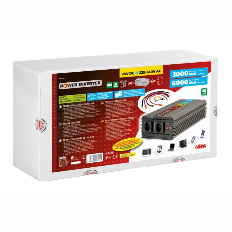 INVERTER 24V/220-240W max3000-peak6000W - Lampa - L9707.1 INVERTER 24V/220-240W max3000-peak6000W - Lampa - L9707.1