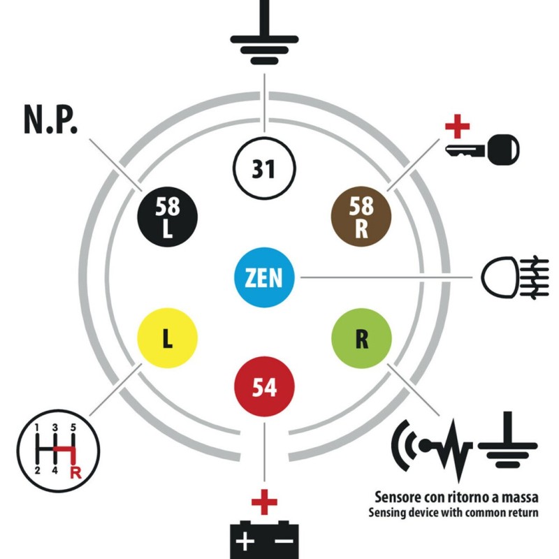 ΠΡΙΖΑ ΚΟΤΣΑΔΟΡΟΥ ΠΛΑΣΤΙΚΗ ΑΣΗΜΙ 24S 24V 7PIN ISO 3731 ΘΗΛΥΚΗ - Lampa - L9715.2