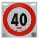 ΣΗΜΑ ΤΑΧΥΤΗΤΑΣ ΧΙΛΙΟΜΕΤΡΩΝ 40km/h ΑΥΤΟΚΟΛΛΗΤΟ LAMPA - 1 ΤΕΜ. - Lampa - L9793.5